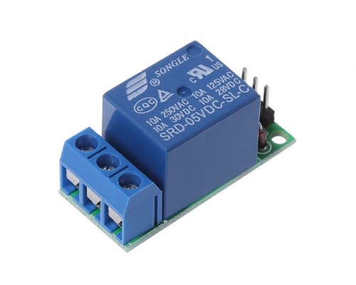 Bistabilní relé modul 5V,220V/10A,1 kan., spouštěcí signál níz. úrovně